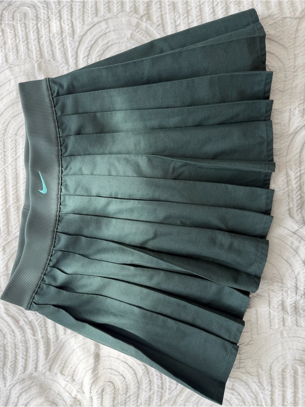 Nike Teal Pleated Athletic Skirt with Embroidered Swoosh